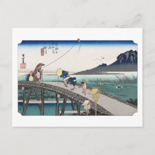 ukiyoe Hiroshige Nr.26 Kakegawa Postkarte