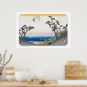 ukiyoe - Hiroshige - Nr. 32 Shirasuka - Poster (Küche)