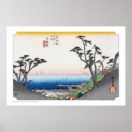 ukiyoe - Hiroshige - Nr. 32 Shirasuka - Poster (Vorne)