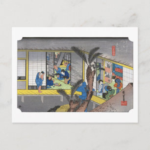 ukiyoe Hiroshige Nr.36 Akasaka Postkarte