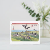 ukiyoe Hiroshige Nr.39 Chiryū Postkarte (Stehend Vorderseite)