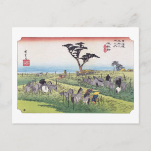 ukiyoe Hiroshige Nr.39 Chiryū Postkarte