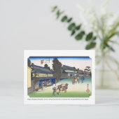 Ukiyoe - Hiroshige - Nr. 40 Narumi - Postkarte (Stehend Vorderseite)