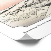 Ukiyoe - Hiroshige - Nr. 46 Kameyama - Poster (Ecke)