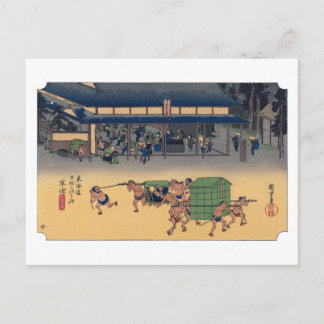 ukiyoe Hiroshige Nr.52 Kusatsu Postkarte