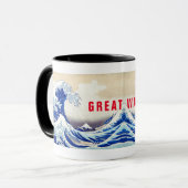 ukiyoe - Hokusai : No21 Great Wave - Tasse (Vorderseite Links)