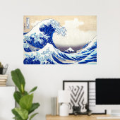 Ukiyoe - Hokusai : No.21 Great Wave - Poster (Heimbüro)