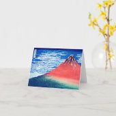 Ukiyoe - Hokusai : No.33 Red Fuji - Karte (Gelbe Blume)