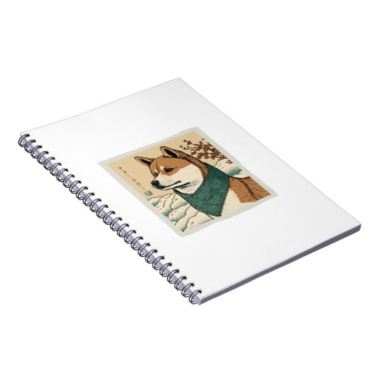 UKIYOE JAPANESE: SHIBA INU NOTIZBLOCK (Rechte Seite)