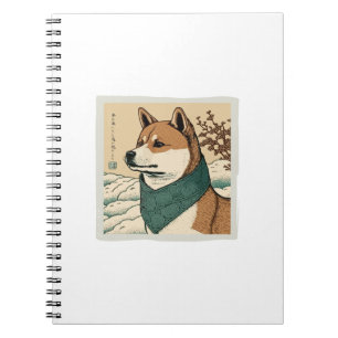 UKIYOE JAPANESE: SHIBA INU NOTIZBLOCK