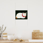 Ukiyoe [komei] 03 Weiße Katze Poster (Küche)