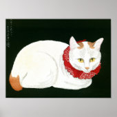 Ukiyoe [komei] 03 Weiße Katze Poster (Vorne)