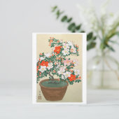 Ukiyoe [Koson] Azalea in Pot Postkarte (Stehend Vorderseite)