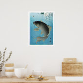 Ukiyoe [Koson] Carp Leaping (S) Poster (Küche)