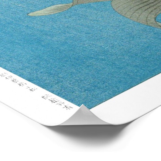 Ukiyoe [Koson] Carp Leaping (S) Poster (Ecke)