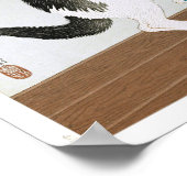 Ukiyoe [Koson] Cat and Goldfish (XS) Poster (Ecke)