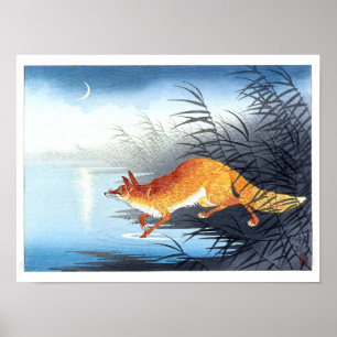 Ukiyoe [Koson] Fox vom Moonlit Water (S) Poster