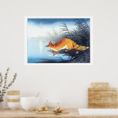 Ukiyoe [Koson] Fox von der Moonlit Water (M) Poster (Küche)