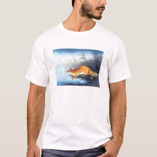 Ukiyoe [Koson] Fuchs am mondbeschienenen Wasser  T-Shirt