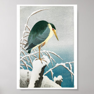 Ukiyoe [Koson] Schwarzhalsreiher …(XS) Poster