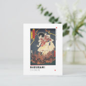 ukiyoe - Narukami shōnin - japanischer Zauberer - Postkarte (Stehend Vorderseite)