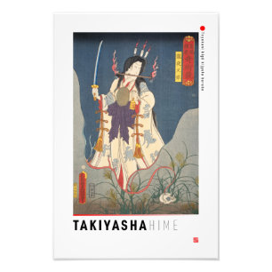 ukiyoe - Takiyasha hime - japanischer Zauberer - Fotodruck
