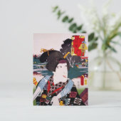 ukiyoe [Toyokuni] 68-47 Koman bei Seki Postkarte (Stehend Vorderseite)