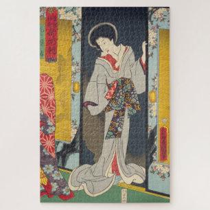 Ukiyoe - Toyokuni - No.10 Ama Myōchin - Puzzle