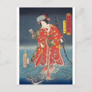 ukiyoe - Toyokuni - No.24 Kusunoki Koma hime - Postkarte