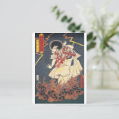 ukiyoe - Toyokuni - Nr.14 Narukami shōnin - Postkarte (Stehend Vorderseite)