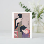 Ukiyoe [Utamaro] beauties 013 Postkarte (Stehend Vorderseite)