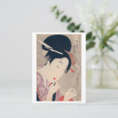 Ukiyoe [Utamaro] beauties 016 Postkarte (Stehend Vorderseite)