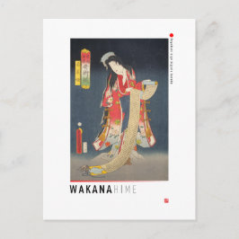 ukiyoe - Wakana hime - japanischer Zauberer - Postkarte