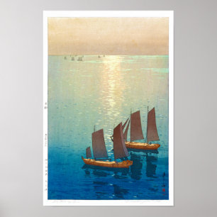ukiyoe - Yoshida - 01 - Glänzendes Meer Poster