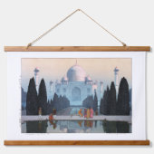 ukiyoe - Yoshida - 03 - Taj Mahal in Morning Mist Wandteppich Mit Holzrahmen (Vorne)