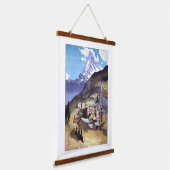 ukiyoe - Yoshida - 04 - Matterhorn - Wandteppich Mit Holzrahmen (Gewinkelt)