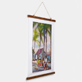 ukiyoe - Yoshida - 06 - Singapur - Wandteppich Mit Holzrahmen (Gewinkelt)