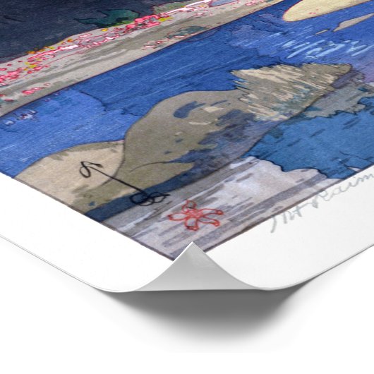 ukiyoe - Yoshida - 07 - Mount Rainier - Poster (Ecke)