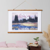 ukiyoe - Yoshida - 07 - Mount Rainier - Wandteppich Mit Holzrahmen (Schlafzimmer)