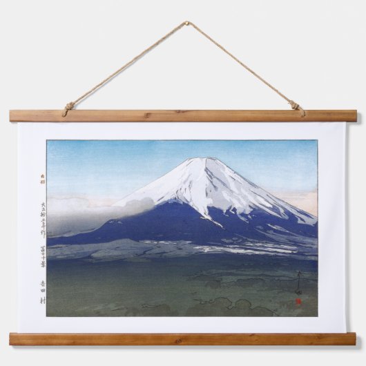 Ukiyoe - Yoshida - 09 - Yoshida Village- Wandteppich Mit Holzrahmen (Vorne)