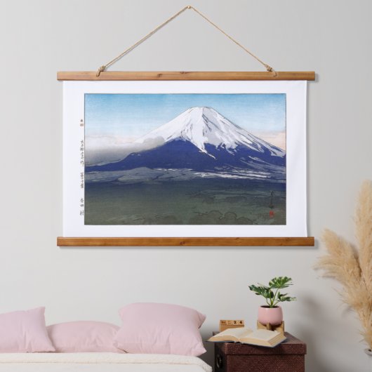 Ukiyoe - Yoshida - 09 - Yoshida Village- Wandteppich Mit Holzrahmen (Schlafzimmer)