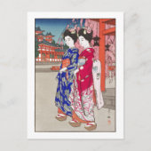 Ukiyoe - Yoshida - 14 - Maiko - Postkarte (Vorderseite)