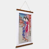 Ukiyoe - Yoshida - 14 - Maiko - Wandteppich Mit Holzrahmen (Gewinkelt)