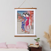 Ukiyoe - Yoshida - 14 - Maiko - Wandteppich Mit Holzrahmen (Schlafzimmer)