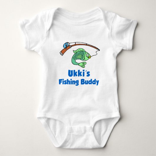 Ukkis Fischereibuddy Baby Strampler (Vorderseite)