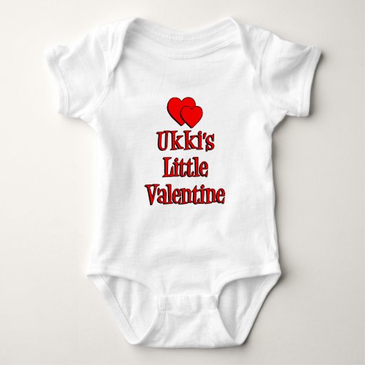 Ukkis kleines Valentin Baby Strampler (Vorderseite)