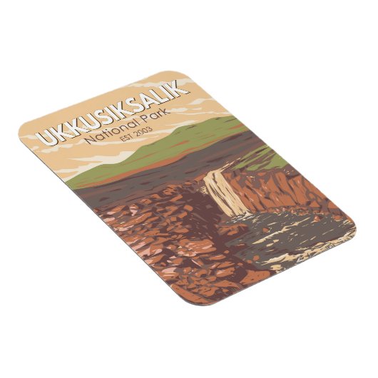 Ukkusiksalik Nationalpark Kanada Reisen Vintag Magnet (Rechte Seite)