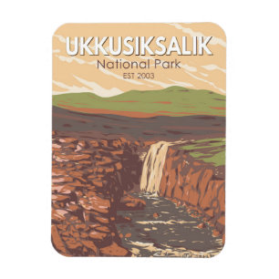 Ukkusiksalik Nationalpark Kanada Reisen Vintag Magnet