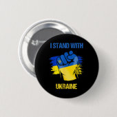 Ukraina Ruhm Unterstütze Ukraine Stehe mit Ukraine Button (Vorne & Hinten)