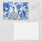 Ukrainan Churches of Kiew Blue Mitteilungskarte (Vorne/Hinten)